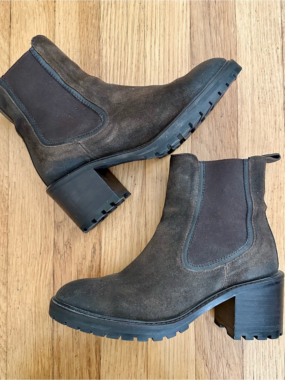 Thursday Boot Company Dark Olive Suede | Knockout Chelsea Booties | Size 6